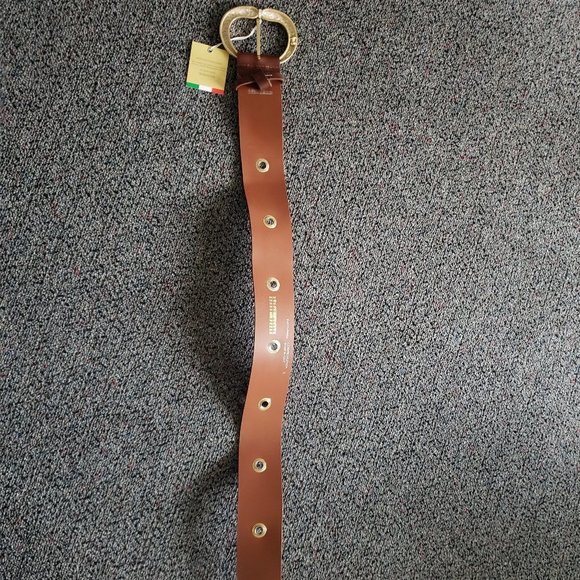 Italian Blown Leather Serpent Buckle Belt Handcrafted L Italy New main image 4